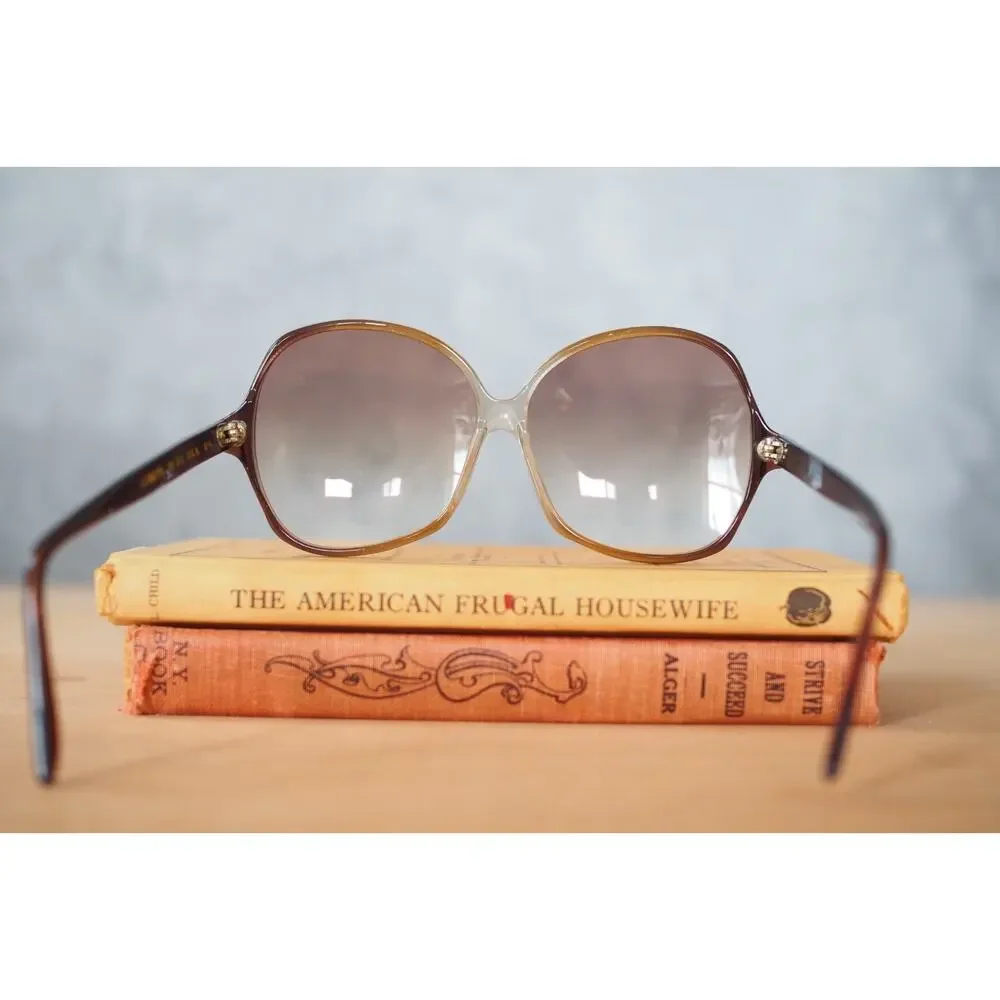 70s Vintage Sunglasses USA Glam Retro Grandma Chic Oversized Festival Disco NOS